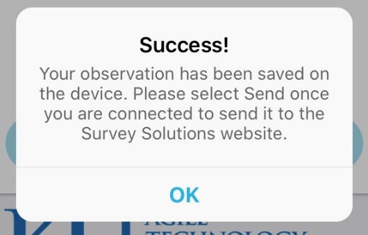 Kite Collector success message